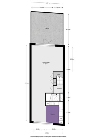 Floorplan - Jan Pettersonstraat 13, 3077 MN Rotterdam